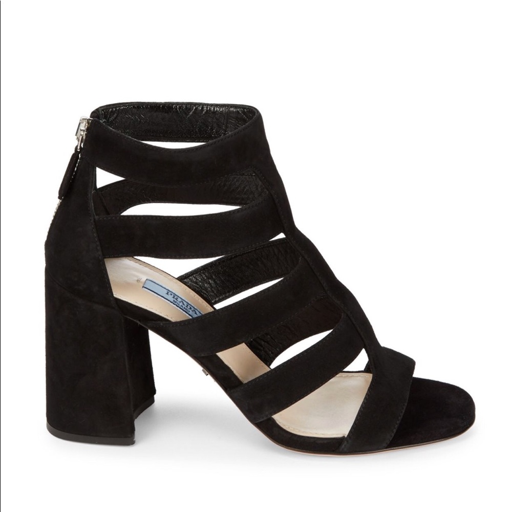 Prada Suede Block Heel